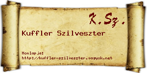 Kuffler Szilveszter névjegykártya